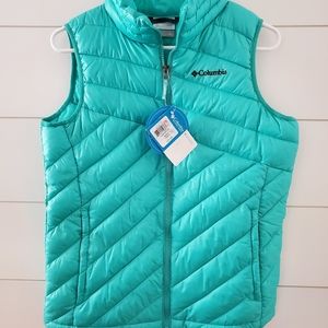 NWT Columbia Powderlite Vest Large Turquoise